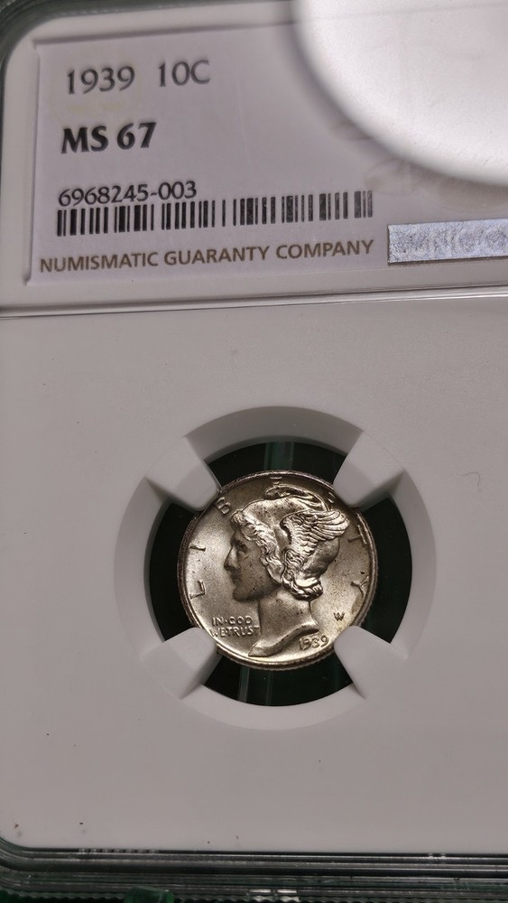1939 P Mercury Dime MS67 Silver