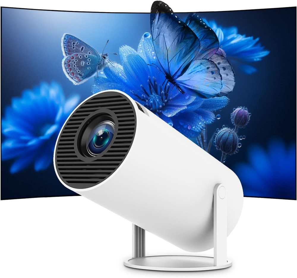 Lightweight 4K Mini Projector with 180° Rotation & Auto Keystone Correction