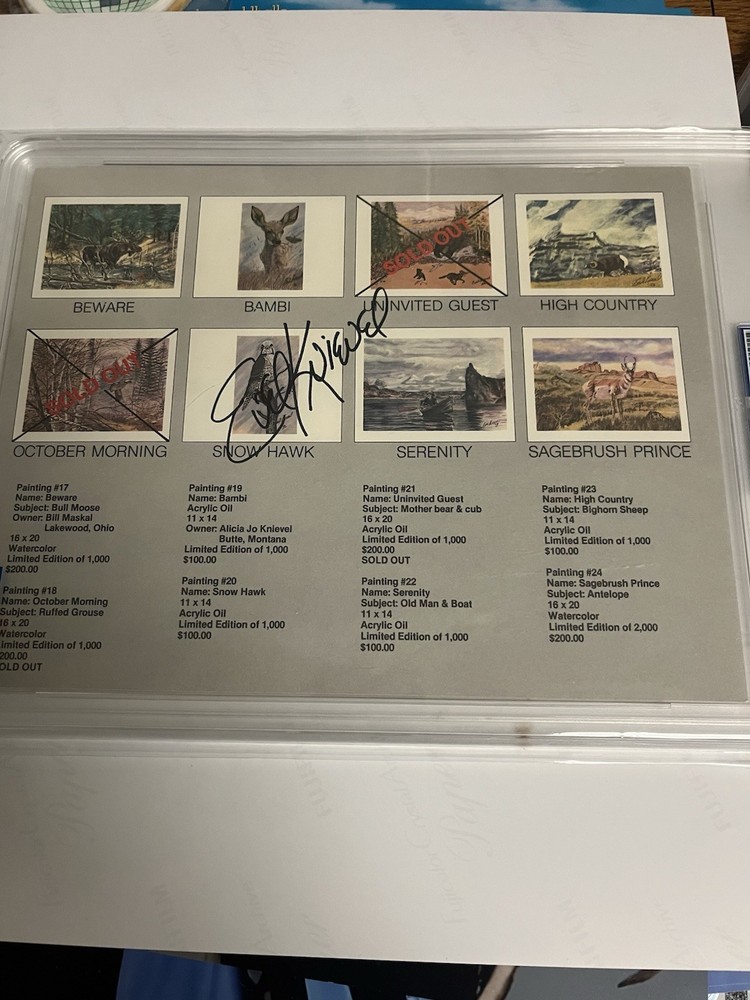 Autographed Evel Knievel 8x10 Print Ad PSA Signed Auto Slabbed Authentic