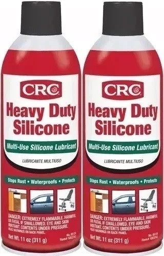 2 CRC Heavy Duty Silicone Lubricant Spray Cans 05174 Clear Colorless Liquid 11Oz