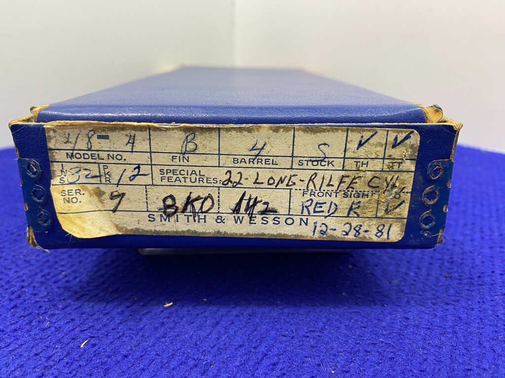 Vintage Smith & Wesson Model 48-4 .22 Magnum Genuine Factory Two-Piece Box