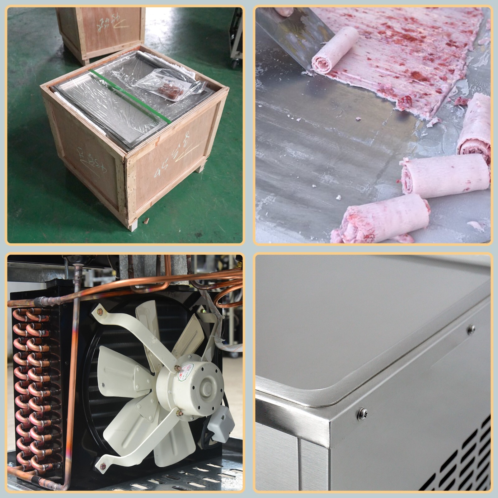 Kolice commercial countertop 18"X18" single square pan fried ice cream machine