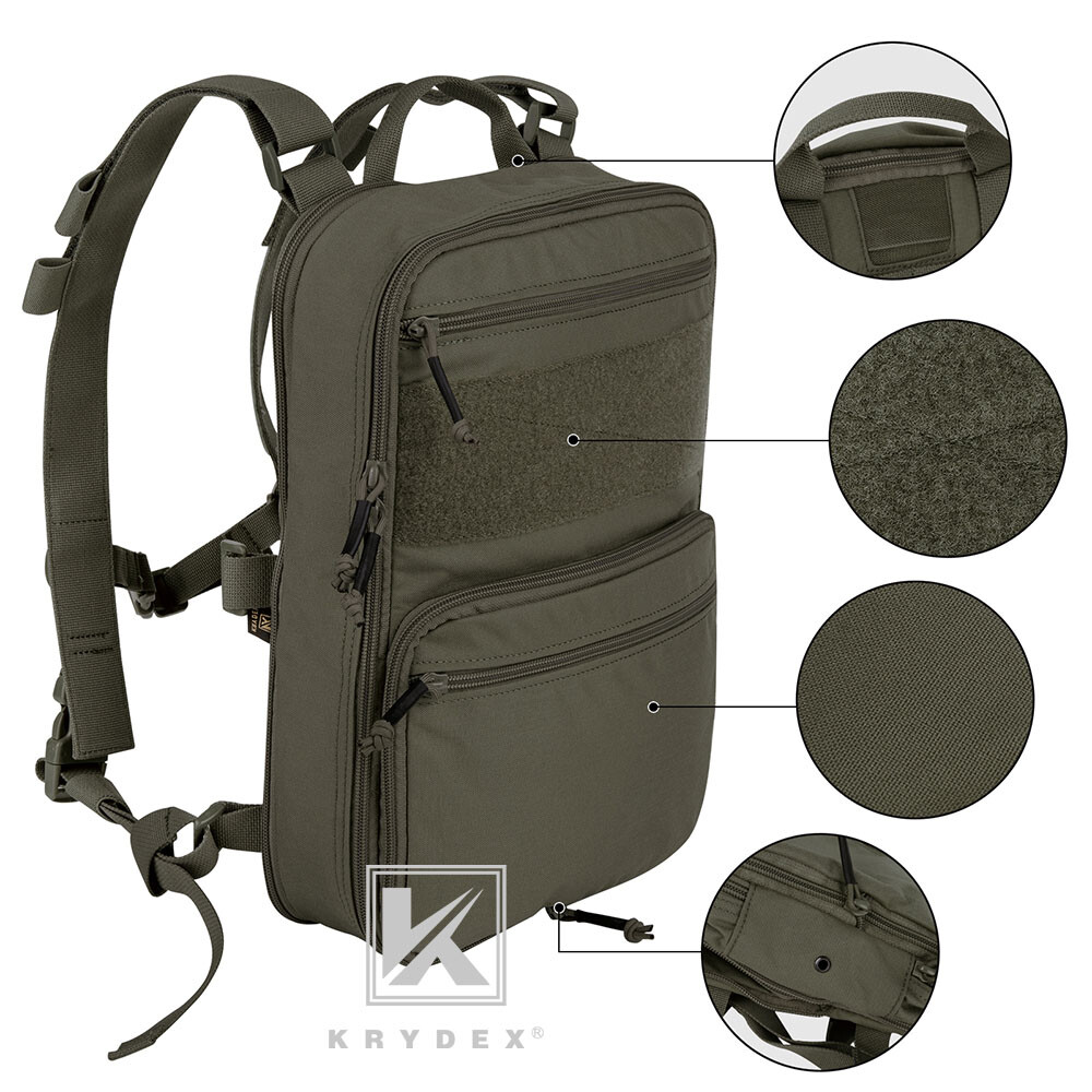KRYDEX D3 Flatpack Tactical Expandable Backpack 23L MOLLE Travel Expanded Pack