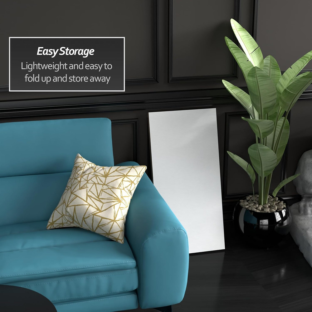 3ft White Folding Cardboard Screen - 3 Panel Temporary Room Divider