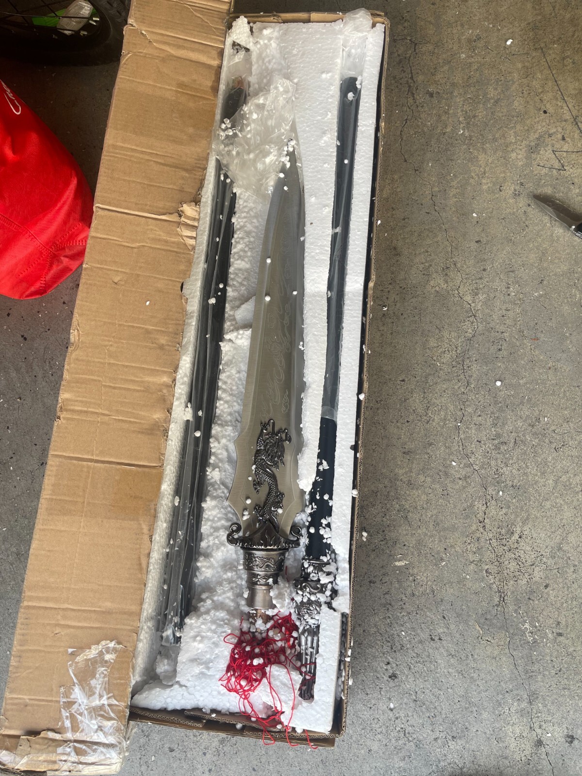 [OPEN BOX]Long Stainless Steel Sliver Dragon Spear Blade,赵云 zhaoyun ちょううん三國無双