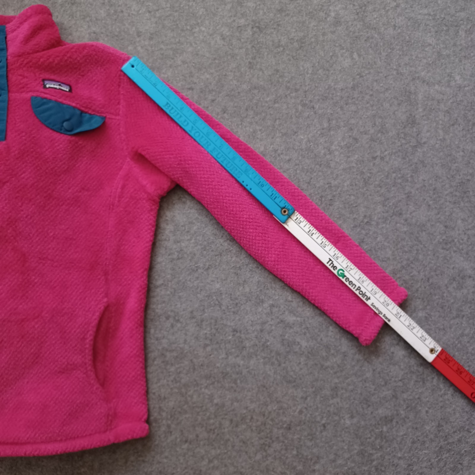 Patagonia Snap-T Fleece Jacket Girls Large 12 Pink Polartec Pullover Youth Fuzzy