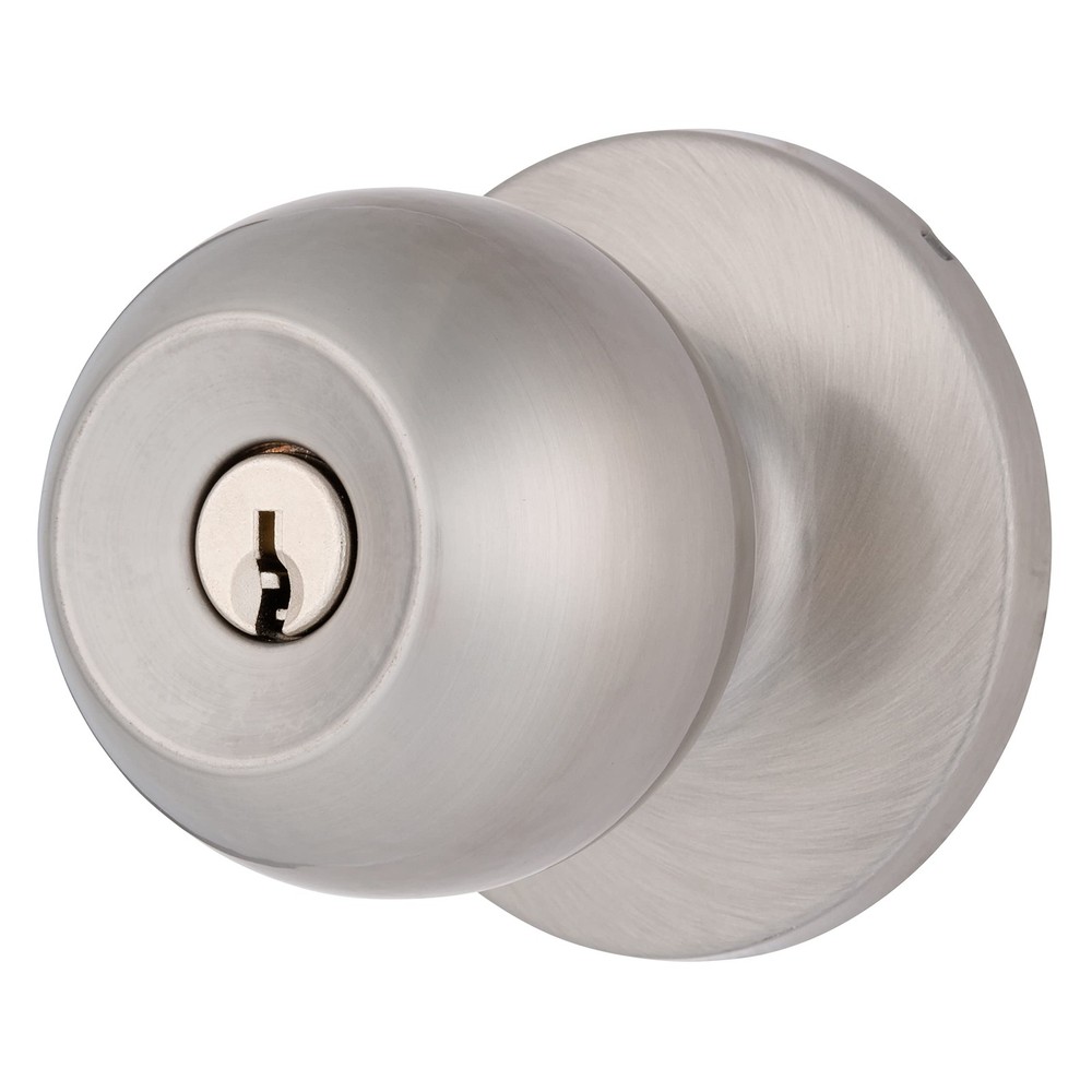 BRINKS Transitional Keyed Entry Door Knob - Satin Nickel 1 Pack,