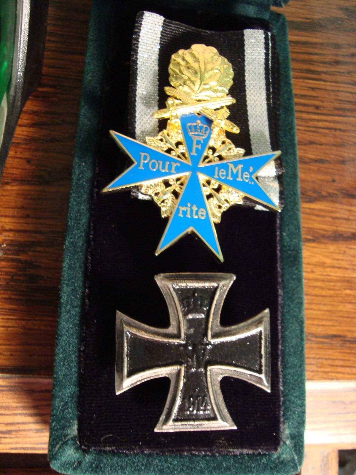 GERMAN POUR LE MERITE "BLUE MAX!!!" SET: ALL 3 LEVELS WITH RIBBONS