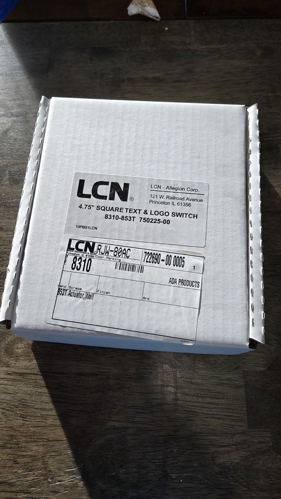 LCN 4.75" Square Text & Logo Switch 8310-853T