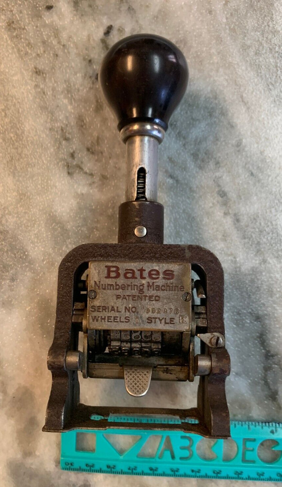 Vintage Bates Numbering Machine