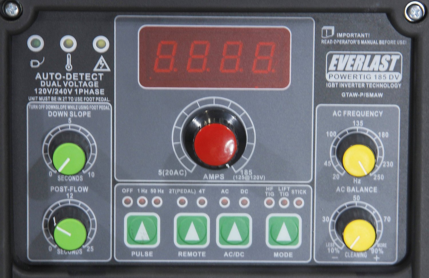 PowerTIG 185DV 185Amp AC/DC 110/220v Dual Voltage TIG Stick Welder by Everlast