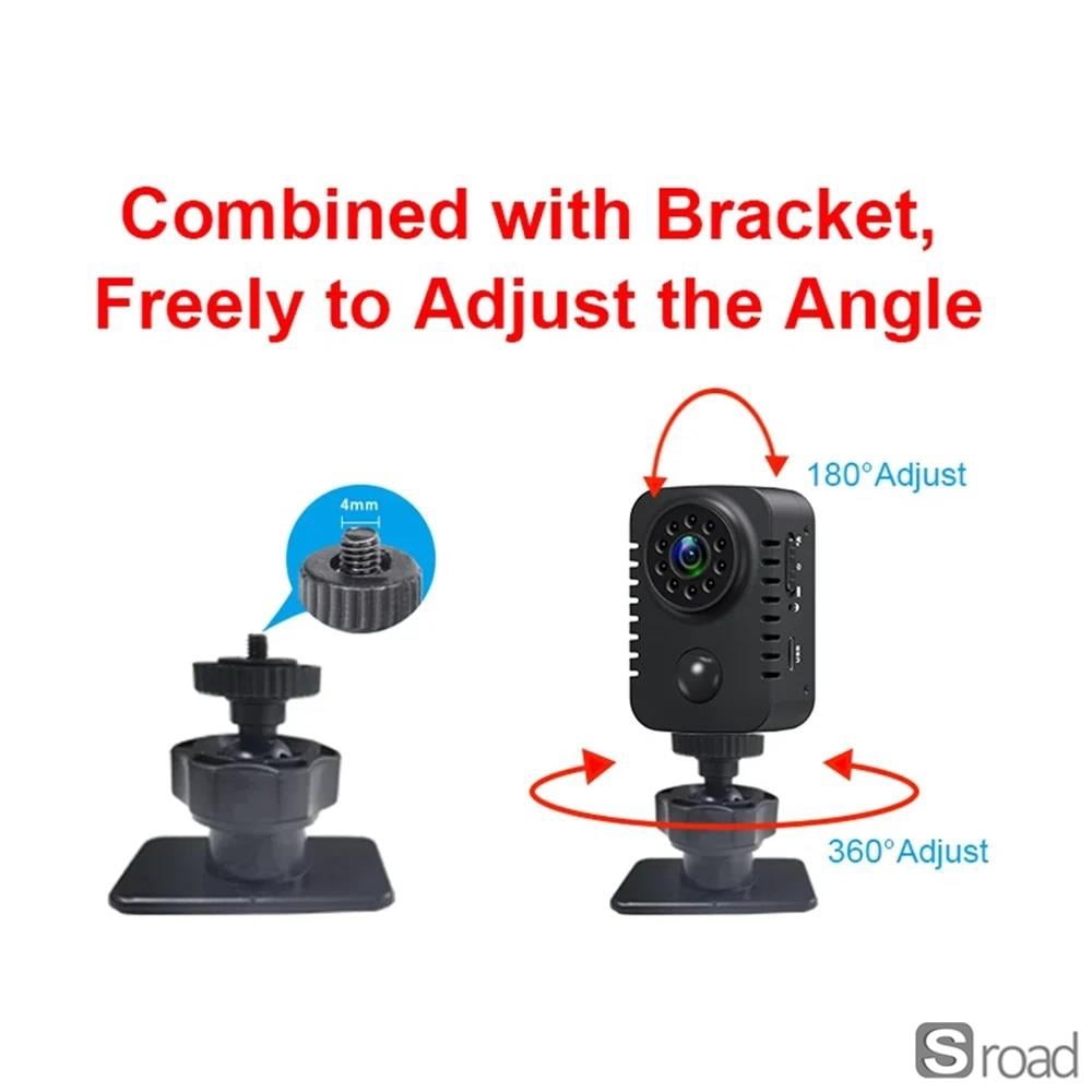 1080P Portable Mini Camera With Night Vision & Motion Detection For Security