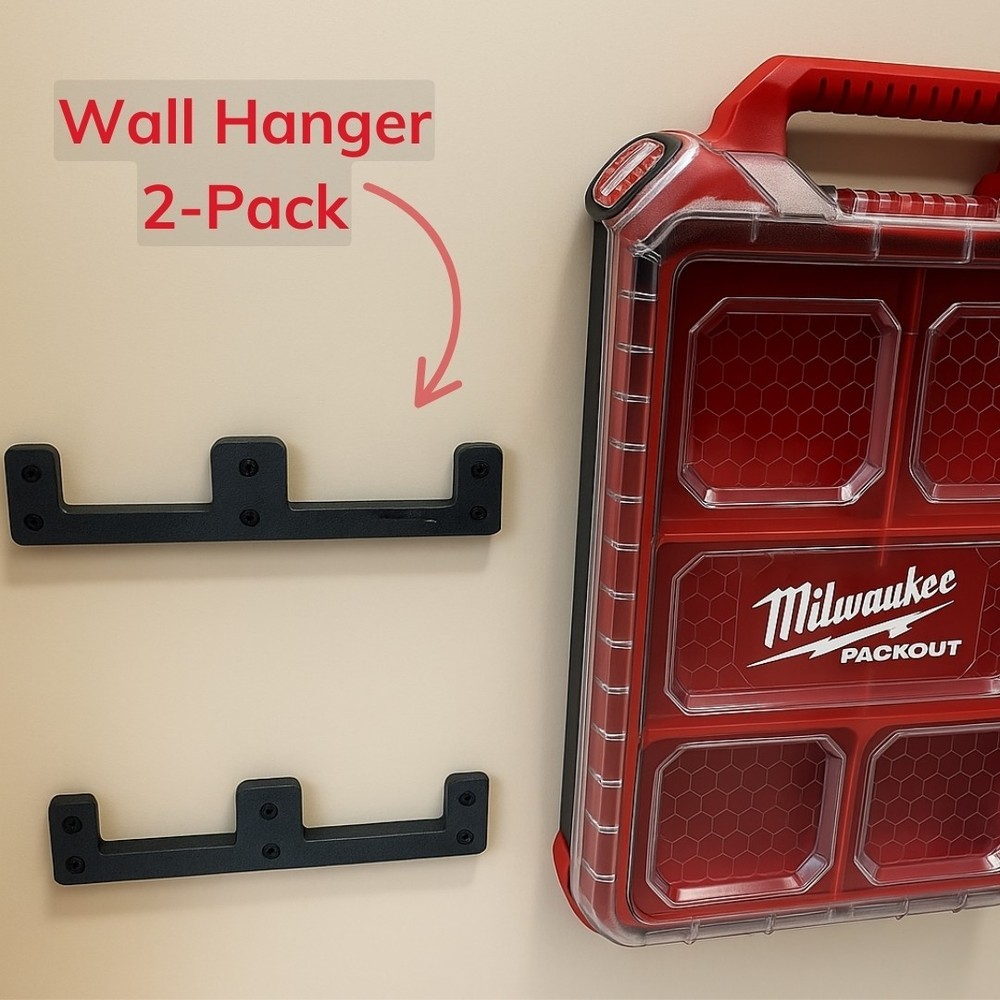 [2-Pack] Premium Milwaukee packout wall mount plate bracket kit - High Strength