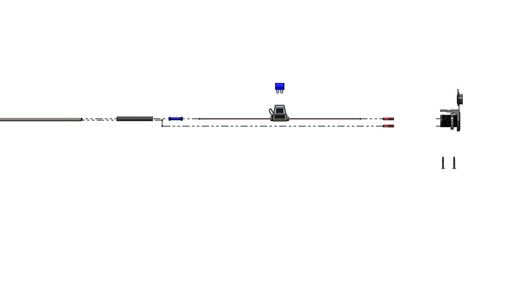Blue Ox BX88459 Kit 12 Volt Power Socket Direct Wire