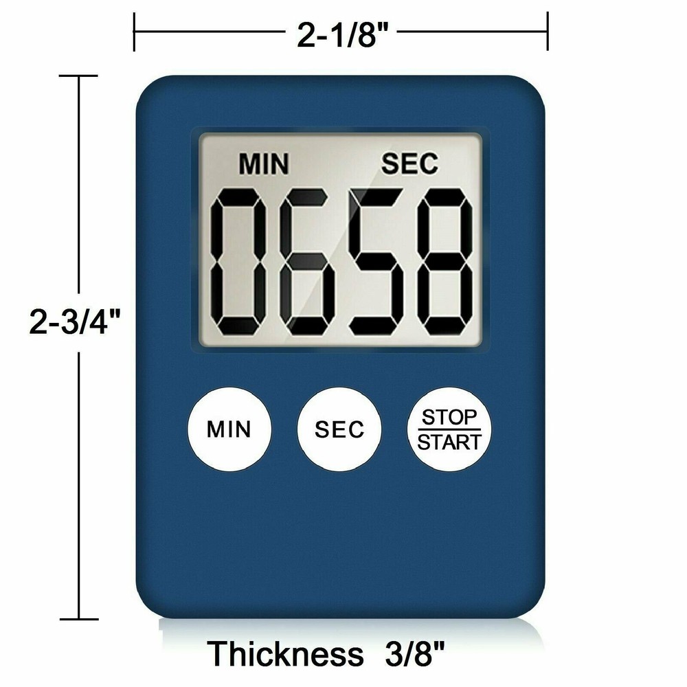Large LCD Digital Kitchen Cooking Timer Count-Down Up Clock Loud Alarm Magnetic