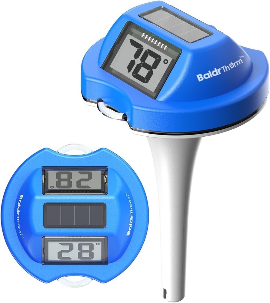 Pool Thermometer Solar Digital Floating, High Precision Large Scree... Fast Ship