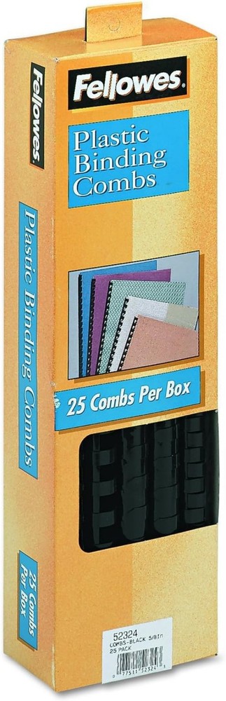 Durable 5/8 Inch Black Binding Combs 25 Pack - Ideal for Reports & Presentations
