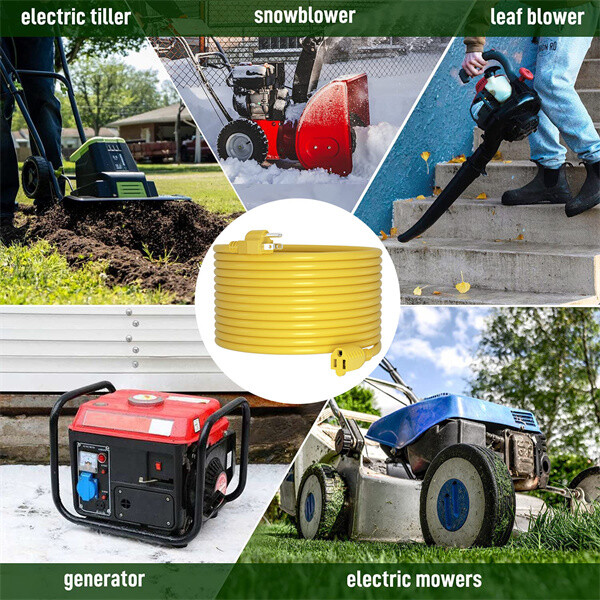 10/25/50/100 FT Heavy Duty Extension Power Cord Electrical Cable Indoor Outdoor