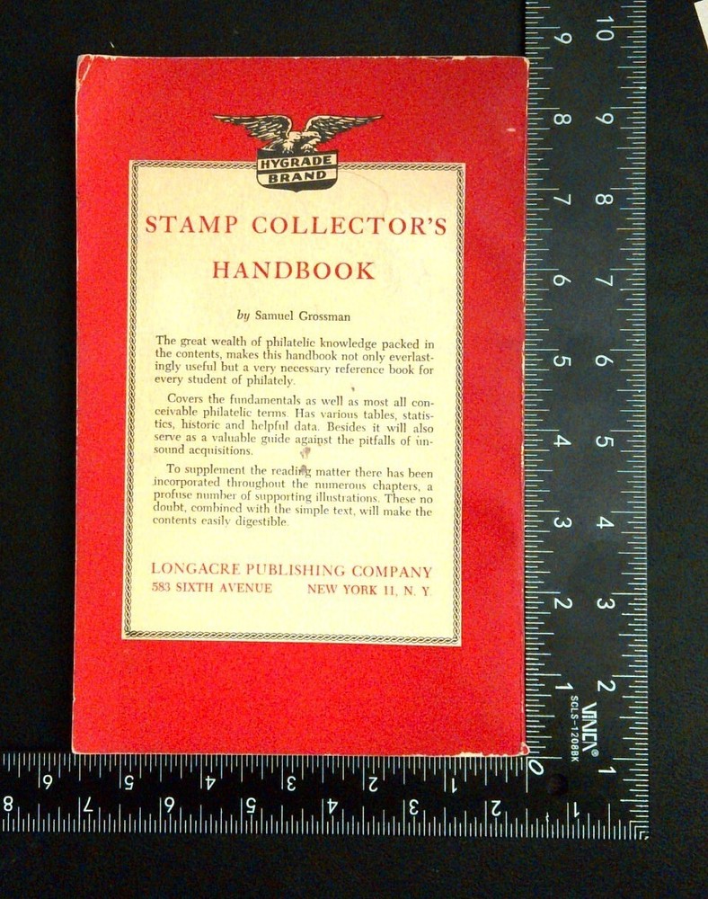 Stamp Collector's Handbook; Samuel Grossman, 1957; Softbound, 192 pp.