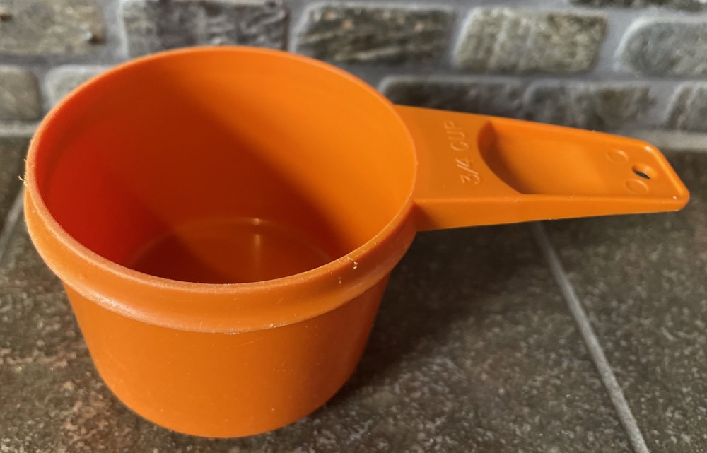 Vintage Orange Tupperware 3/4 Cup Replace Your Missing Measuring Cup