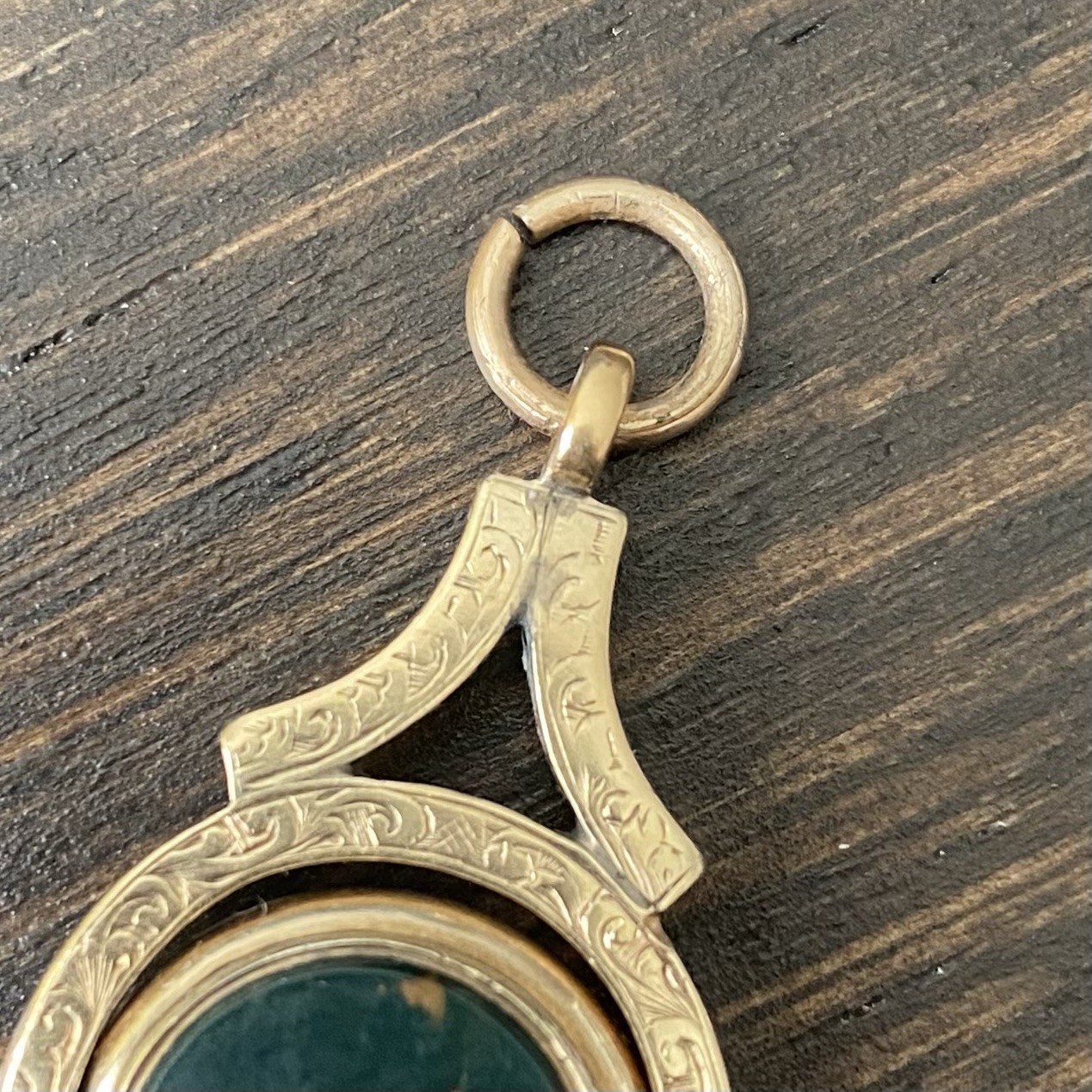 Antique Victorian Gold Filled? Bloodstone & Sardonyx Swivel Fob/Pendant *AS-IS*