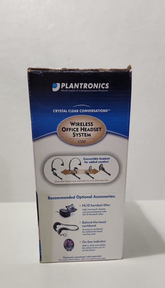Plantronics CS50 Wireless Office Headset System - New In Sealed Box