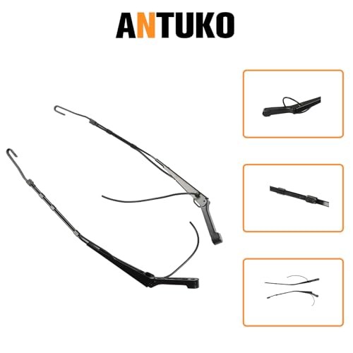 2-Pack Front Left and Right Windshield Wiper Arm Black Replacement for 2004