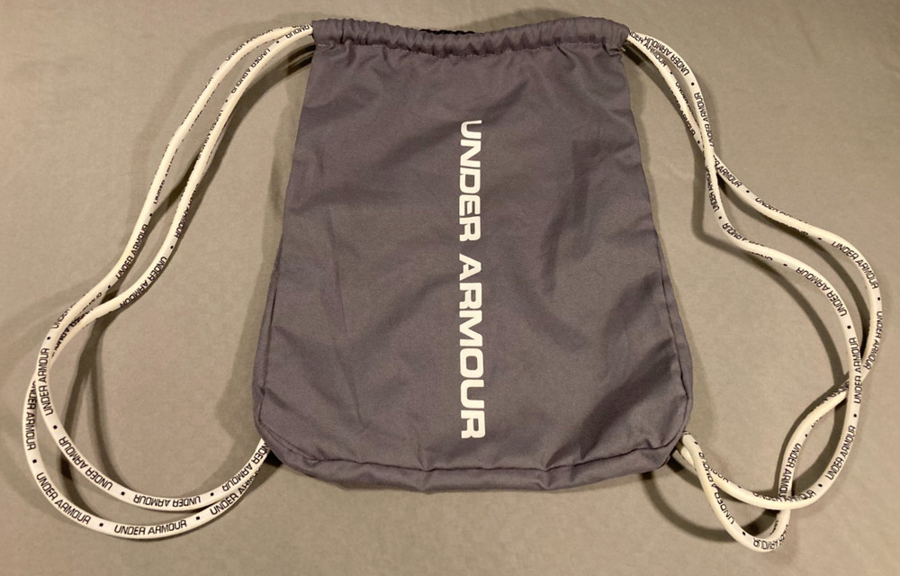 Under Armour Black Baseball Drawstring Backpack Sack Pack