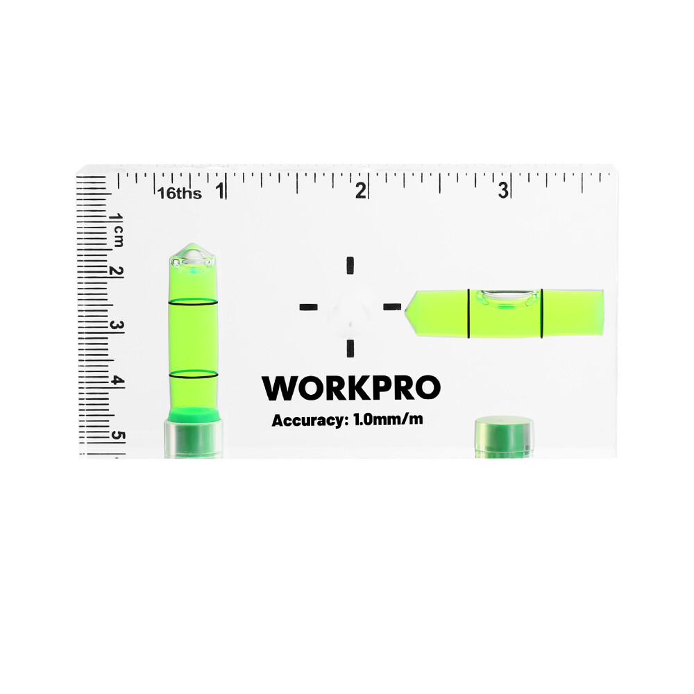 WORKPRO Small Level 3-3/4-inch Mini Level Tool Magnetic Level 2 Bubbles 90°/180°