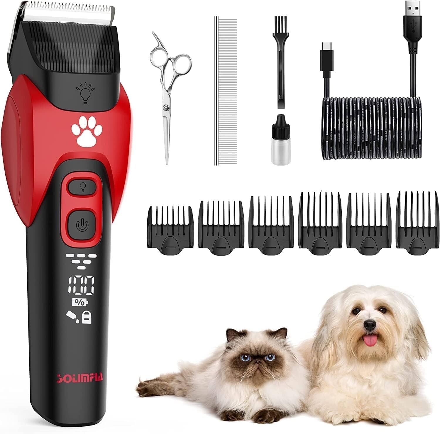 Cortadora de Pelo Cortapelos Profesional Para Perros Maquina Cortar Pet Grooming