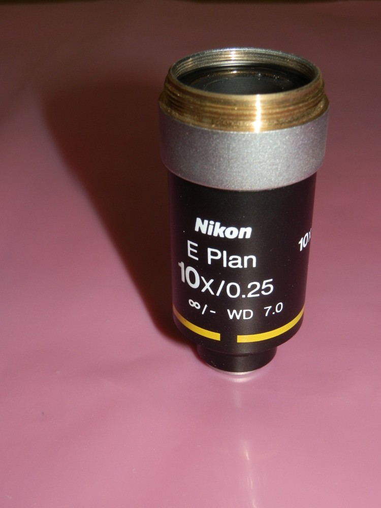 Nikon E Plan 10x 0.25 Microscope Objective Lens for E Series Microscopes