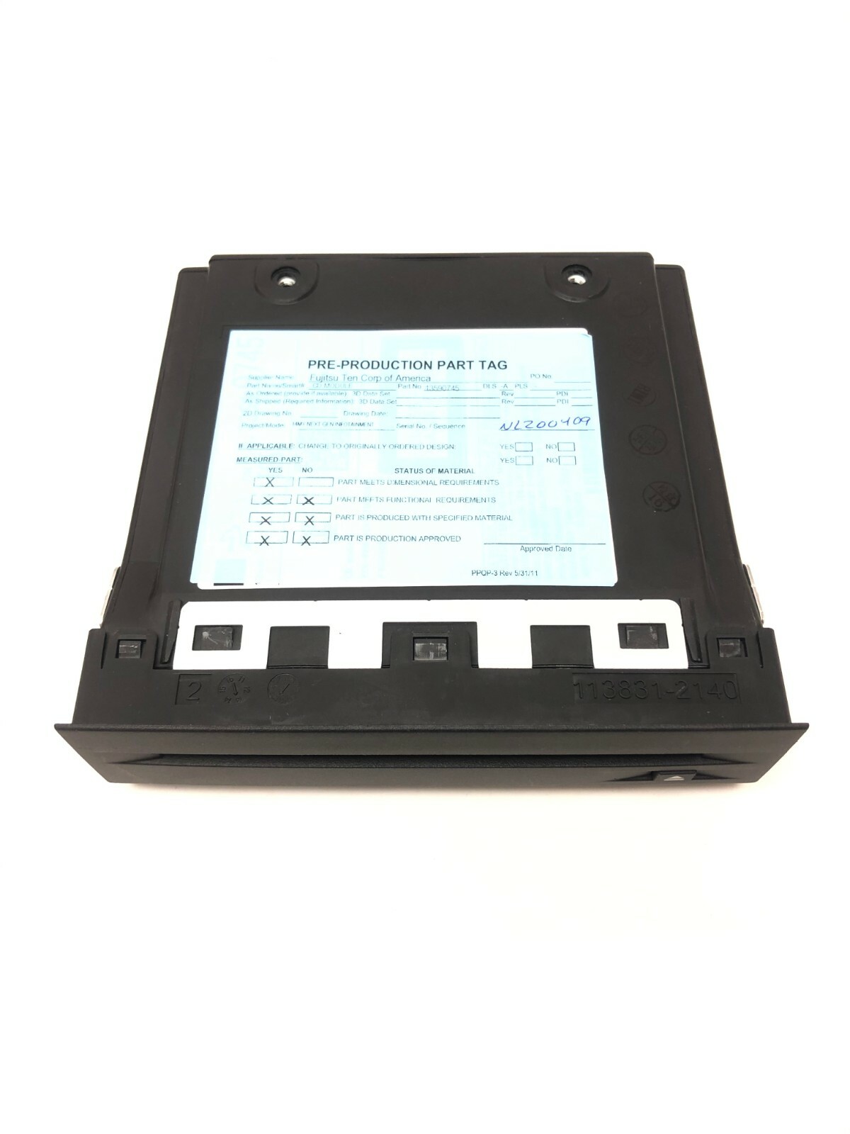 Genuine 2014 Cadillac ATS CTS Audio CD Player Glove Box Mounted 23208180