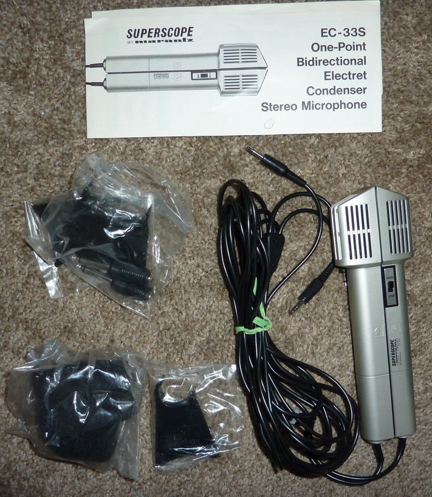 Marantz Superscope EC-33S Bidirectional Electret Microphone Excellent Condition