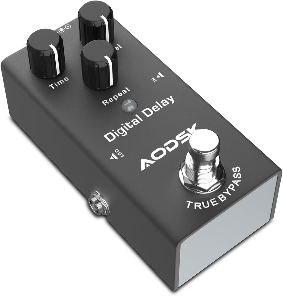Electric Guitar Effect Pedal, Digital Delay, Time, Level, Repeat,True Bypass, 9V