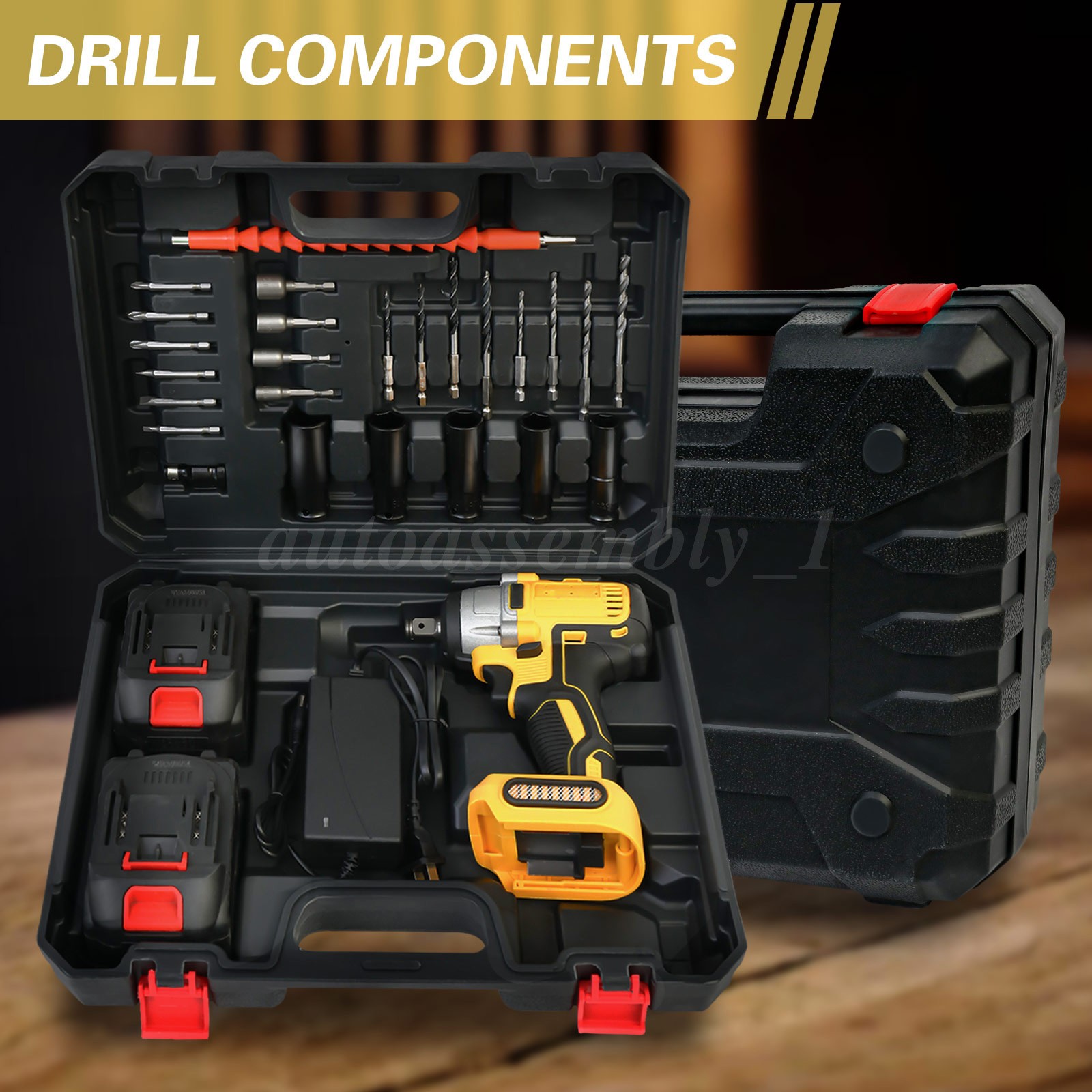 Cordless Impact Wrench 1/2" 1180 Ft-lbs(1000 N.m) Drill W/ 4000mAh Battery NEW