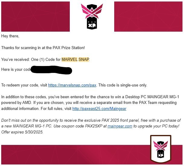 Marvel Snap Code Pax East 2025 Miles Morales (Exclusive Digital Code)