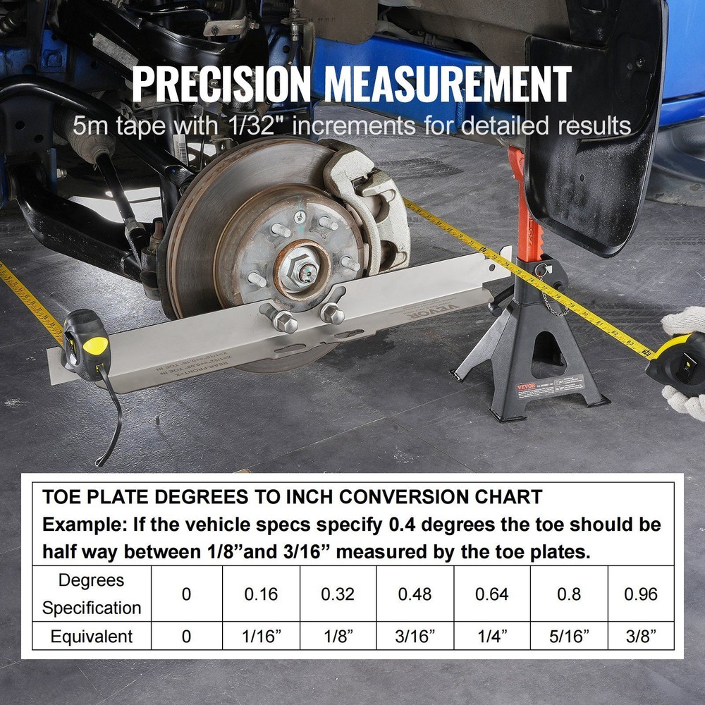 2pcs Wheel Alignment Tool Toe Angle Accurate Measurement w/2 Measuring Tapes
