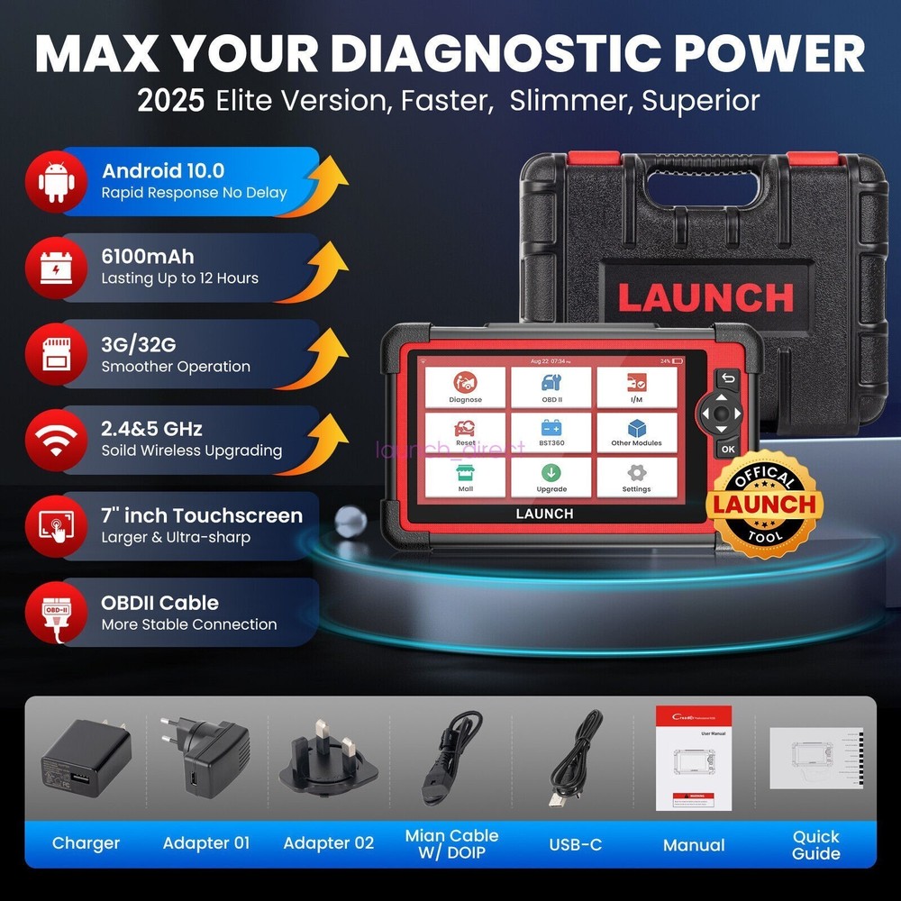LAUNCH X431 CRP919E Bidirectional Diagnostic OBD2 Scanner ECU Reader 35+ Reset