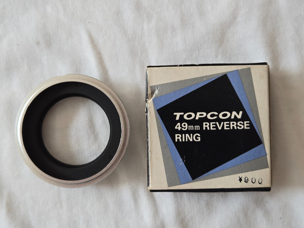 Mint! Topcon 49mm Reverse Ring in Box