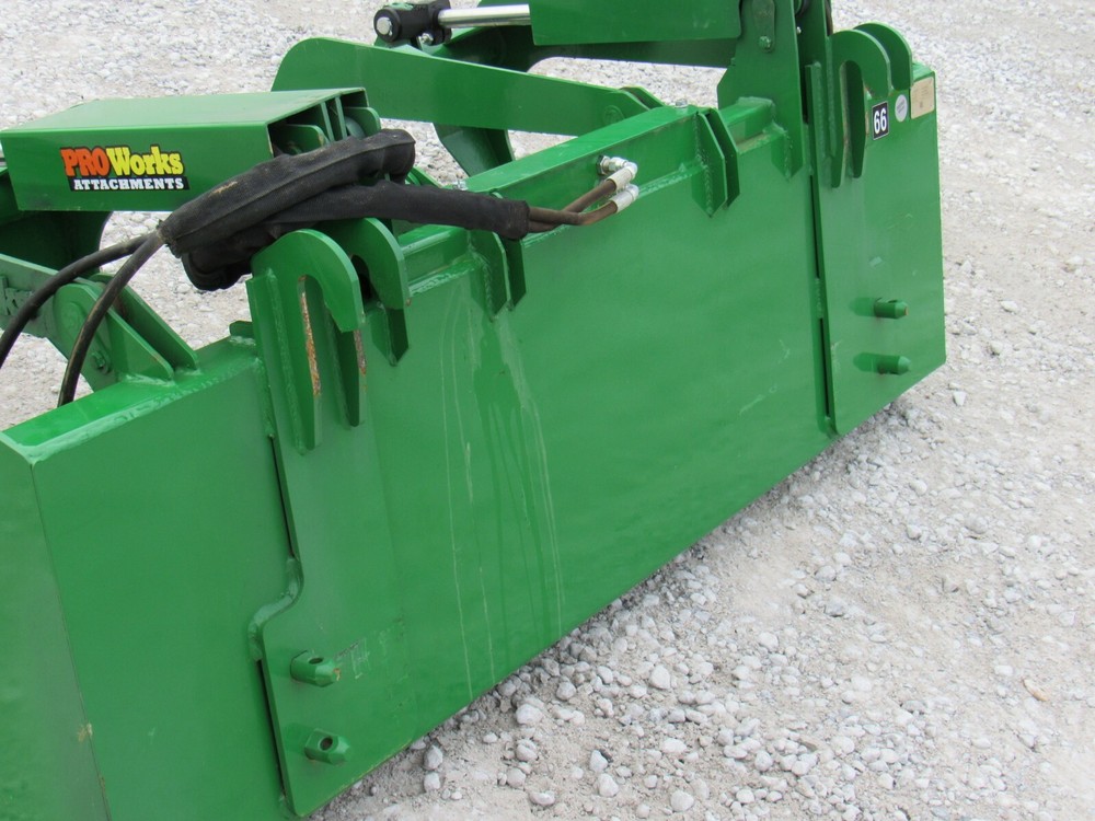 66″ Compact Tractor Solid Bottom Bucket Grapple Fits John Deere Tractor Loader