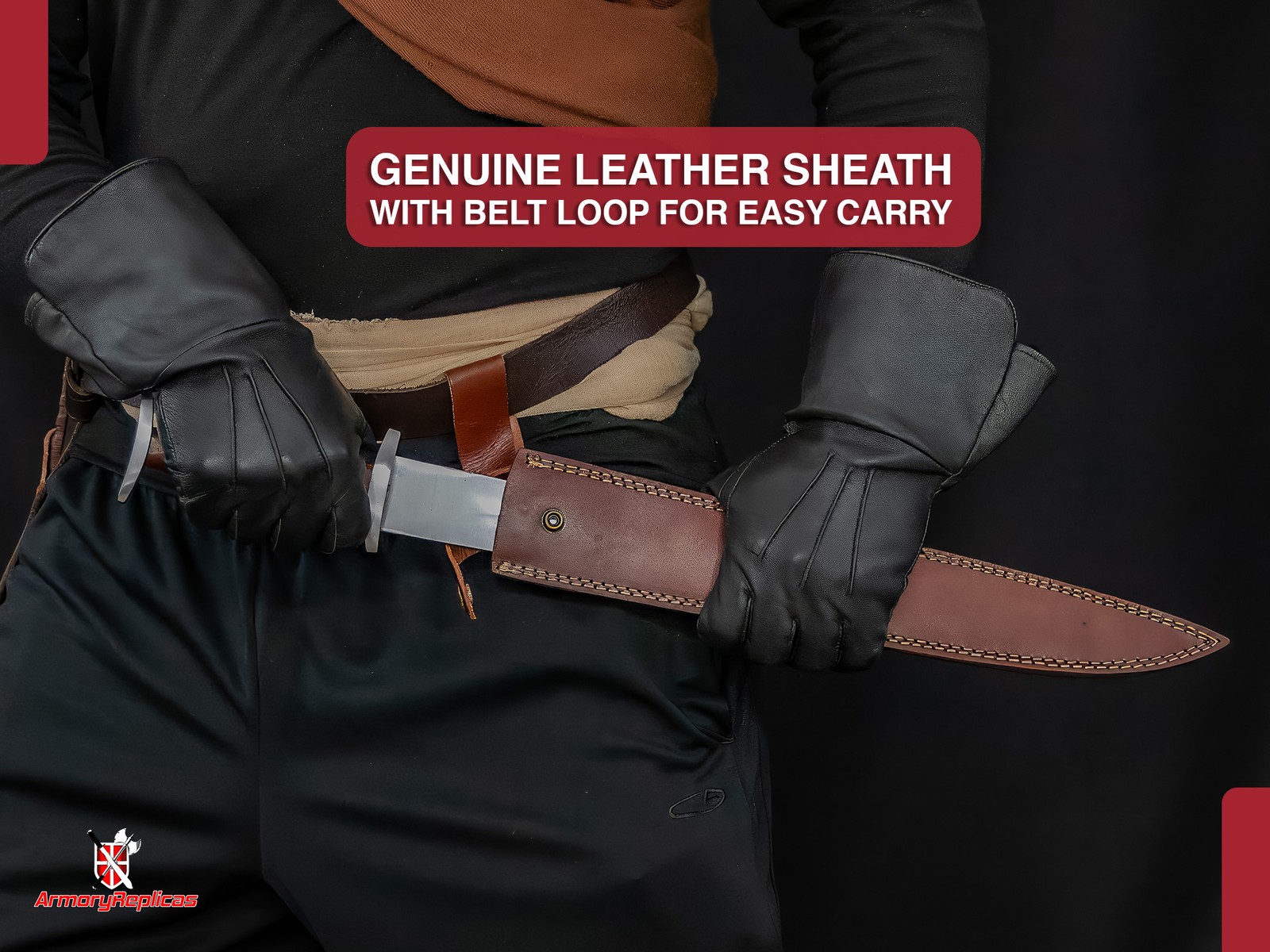 13th Century Knightly Sieghard Medieval Dagger Steel Full Tang Unsharpened LARP