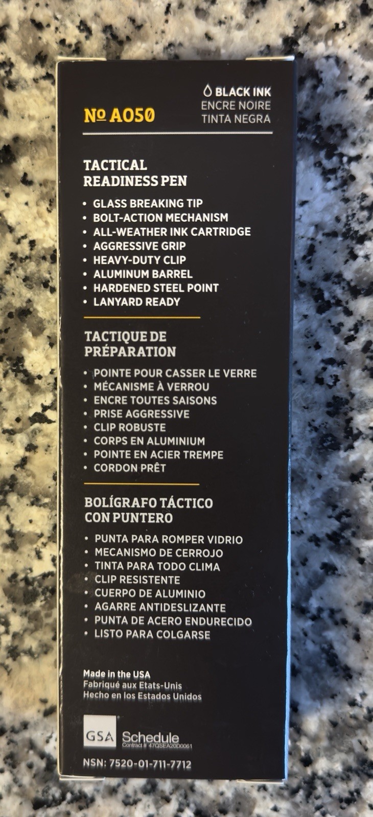 Rite in the Rain Readiness All-Weather Black Writing Pen AO50