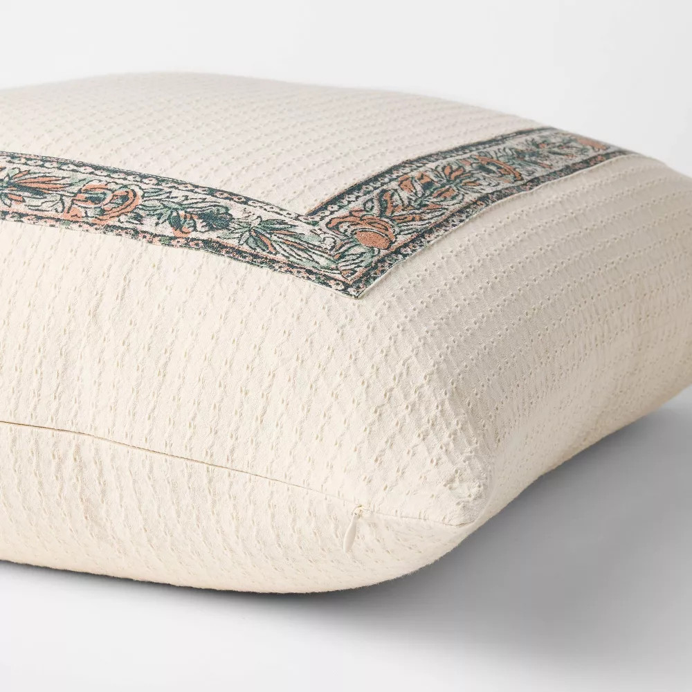 Oversized Square Border Pattern Cream - Threshold Design with Studio McGee