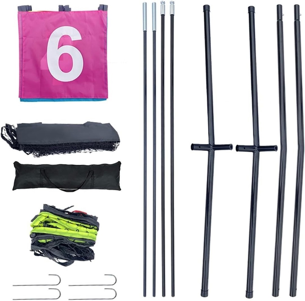 Disc Golf Net Portable Disc Training Net with 9 Target for Backyard, 7ft x 7ft