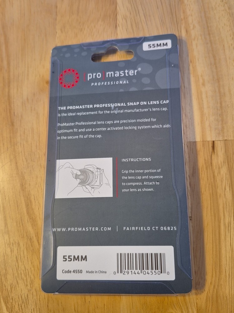 Promaster 55mm Lens front Cap PRO-Master