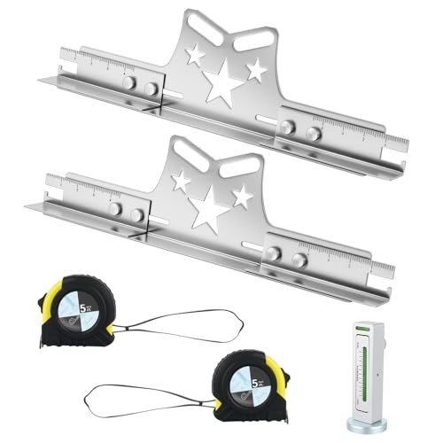 2-Pack Wheel Alignment Tool Plates, Adjustable 3-in-1 Toe & Camber Alignment Kit