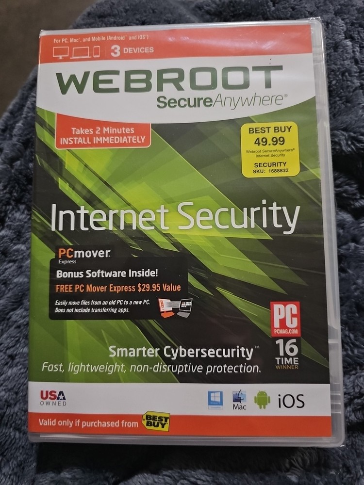 Webroot Internet Security PC Sealed Brand New