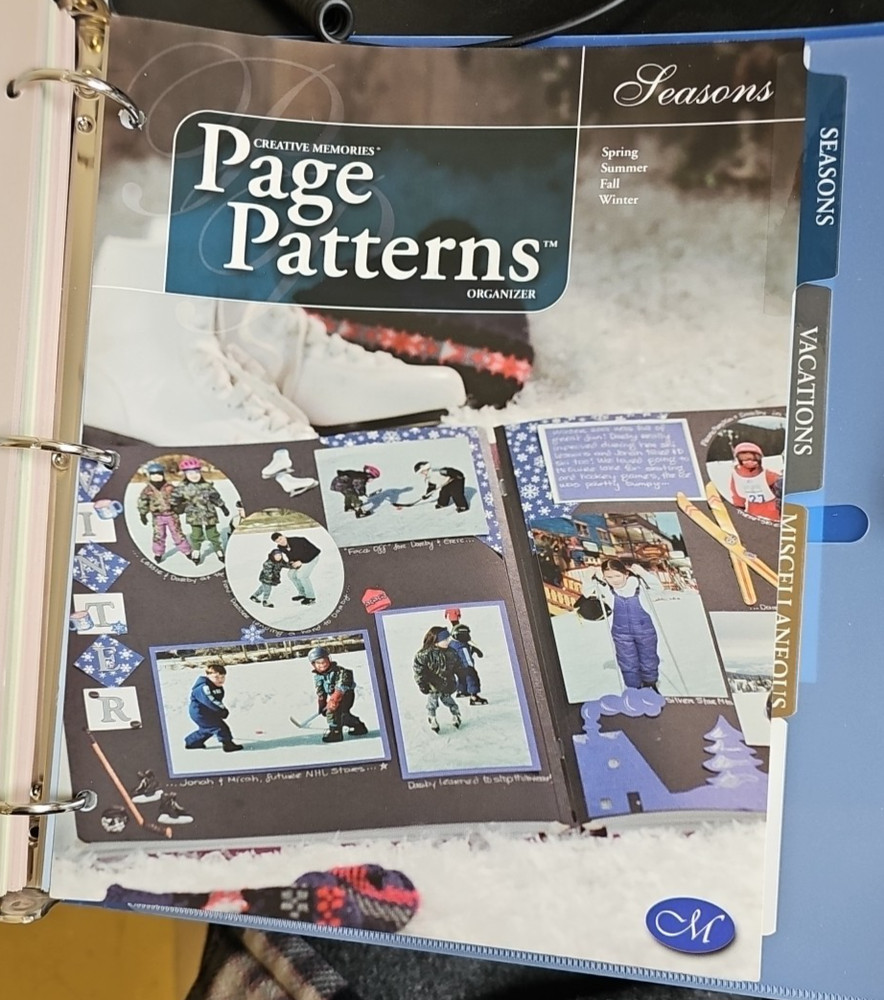 Creative Memories Page Patterns Organizer 2002/04 Scrapbooking 3 Ring Binder
