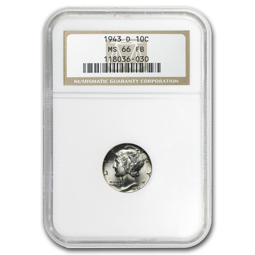 1943-D Mercury Dime MS-66 NGC (FB)