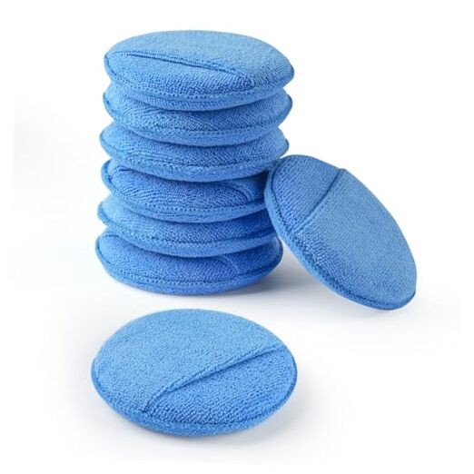 Wax Applicator Pad (8 Pack), 5 Inch Microfiber Applicator Pad with Finger